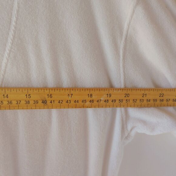 Aerie Offline Women's Half Zip Beachy Terry Cloth Sweater White Small - Picture 8 of 9